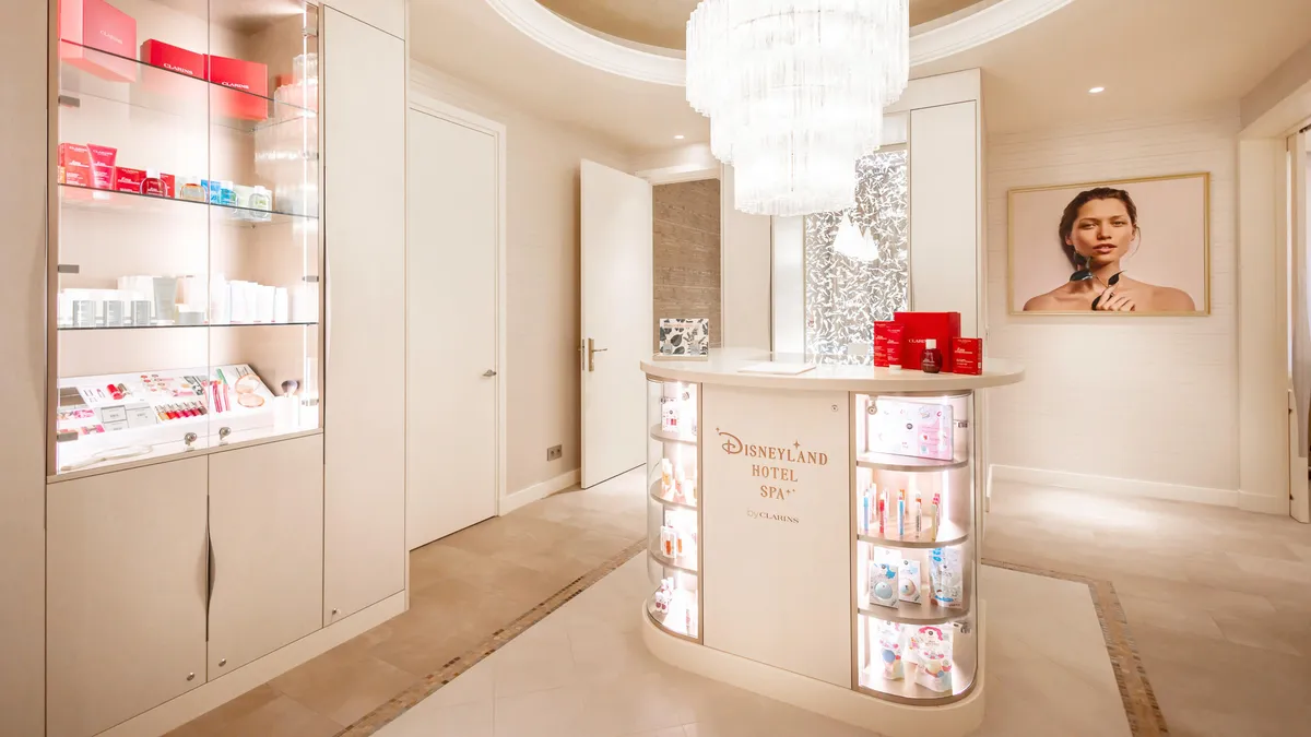 The Clarins spa at the Disneyland Hotel, the hotel’s wellness area