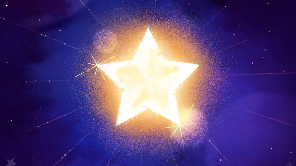 Large glowing gold star on a blue and purple starry sky: the teaser from the official Disneyland Pass Instagram account for 20 November 2026
